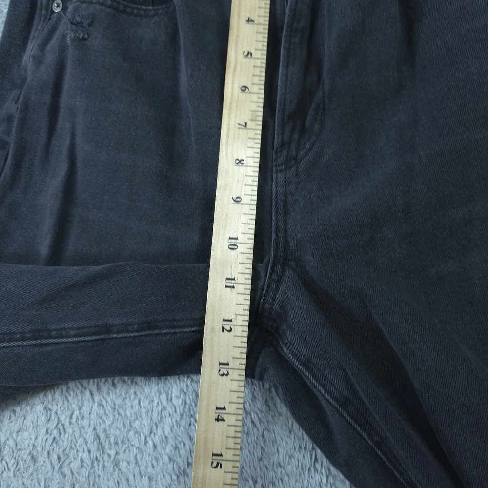 American Eagle Jeans Mens 32x26 Black Straight Distressed Stretch Denim